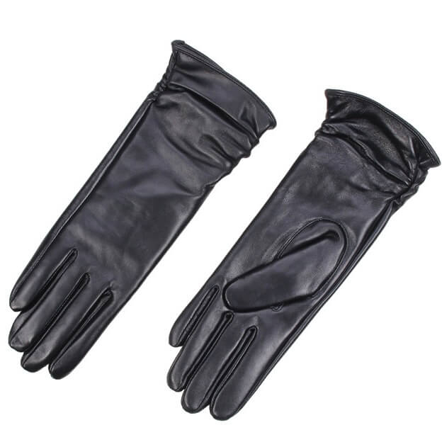 Women’s Long Lambskin Driving Gloves – 11-Inch, Silk Lining