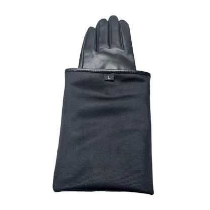 Women’s Sheepskin Driving Gloves – 18-Inch Long Cuff, Silk Lining - Black