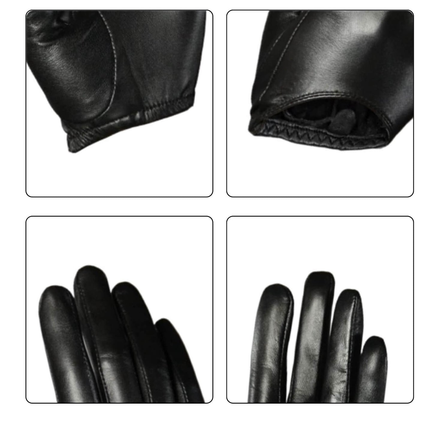Women’s Fashion Goatskin Driving Gloves – Fingerless, Lightweight