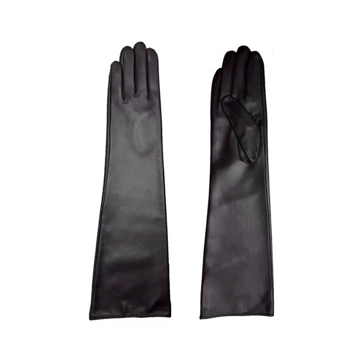 Women’s Sheepskin Driving Gloves – 18-Inch Long Cuff, Silk Lining - Brown