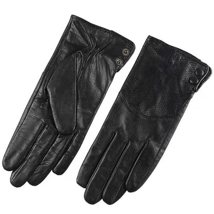 Women’s Sheepskin Driving Gloves – Lightweight & Breathable with Perforated Back