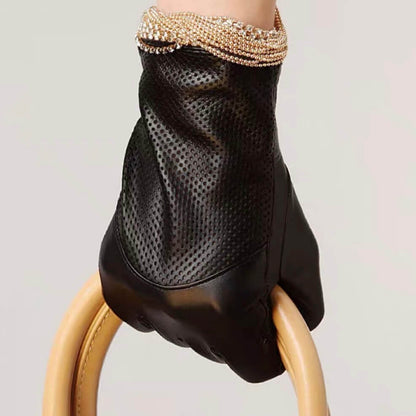 Women’s Sheepskin Driving Gloves – Lightweight & Breathable with Perforated Back