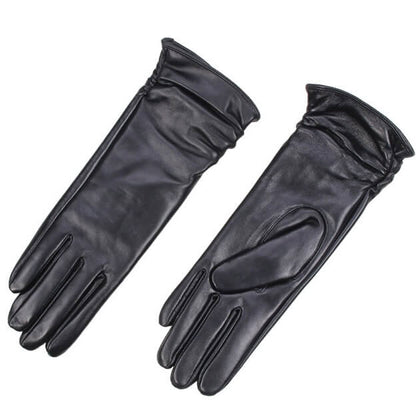 Women’s Long Lambskin Driving Gloves – 11-Inch, Silk Lining